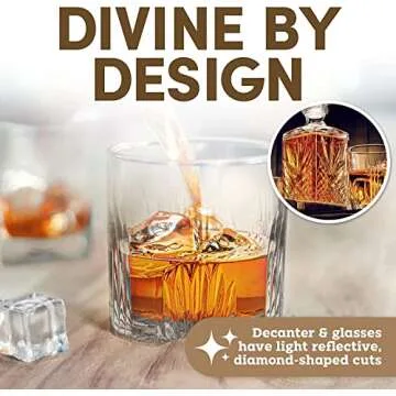 Elegant 33.75oz Whiskey Decanter Perfect for Gifting