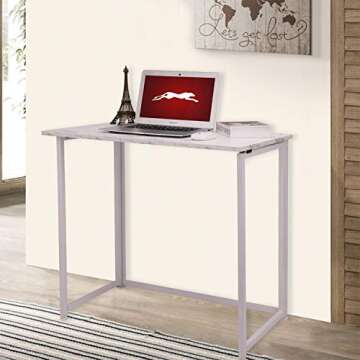 Leopard Folding Computer Desk - Space-Saving Home Office Solution