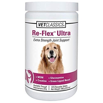 Vet Classics Re-Flex Ultra Extra-Strength Joint Support Dog Supplement – Includes MSM, Creatine, G...
