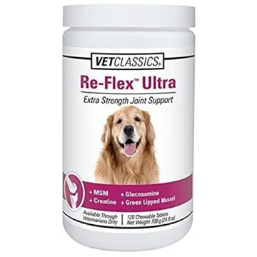 Vet Classics Re-Flex Ultra Extra-Strength Joint Support Dog Supplement – Includes MSM, Creatine, G...