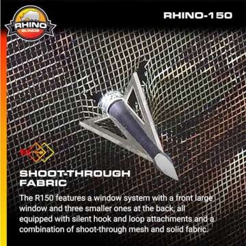 RHINO Blinds R150-RTE 3 Person Hunting Ground Blind, Realtree Edge