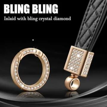 Stylish STACCTE Wristlet Keychain with Anti-lost D-ring