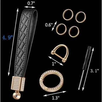 Stylish STACCTE Wristlet Keychain with Anti-lost D-ring