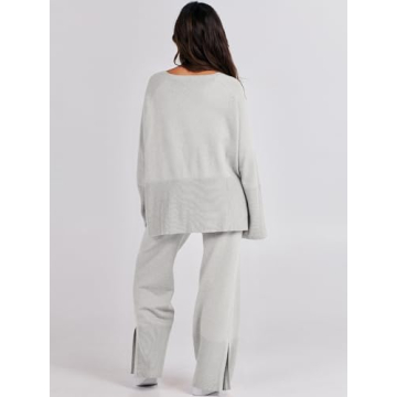 ANRABESS Women's Cozy 2-Piece Set Smoky Gray - 2024