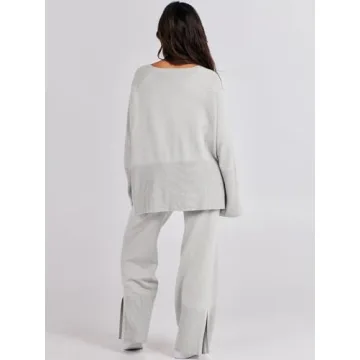 ANRABESS Women's Cozy 2-Piece Set Smoky Gray - 2024