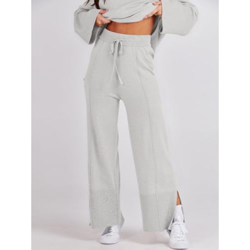 ANRABESS Women's Cozy 2-Piece Set Smoky Gray - 2024