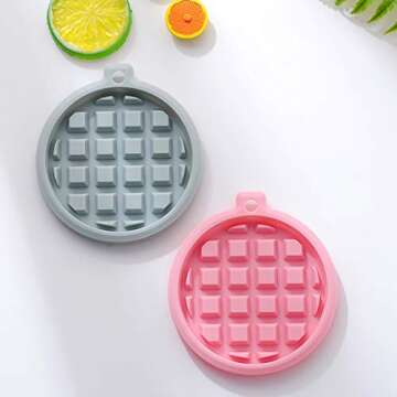 Goeielewe 2-Pack Silicone Waffle Mold, Muffin Pans Molds, Waffle Maker Baking Tray Mold Bakeware for...