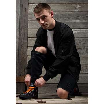 Fun Costumes Halloween Adult Michael Myers High Top Shoes | Michael Myers Horror Movie Lace Up Sneakers with All Over Print