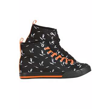 Fun Costumes Halloween Adult Michael Myers High Top Shoes | Michael Myers Horror Movie Lace Up Sneakers with All Over Print