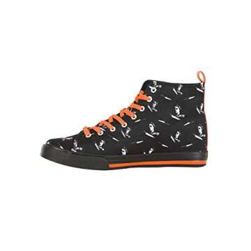 Fun Costumes Halloween Adult Michael Myers High Top Shoes | Michael Myers Horror Movie Lace Up Sneakers with All Over Print