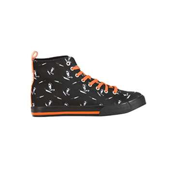 Fun Costumes Halloween Adult Michael Myers High Top Shoes | Michael Myers Horror Movie Lace Up Sneakers with All Over Print