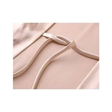 HOTOUCH Womens Lingerie Satin Silk Long Bridal Robes Bridesmaid Wedding Party Dressing Gown A-Pink X-Large