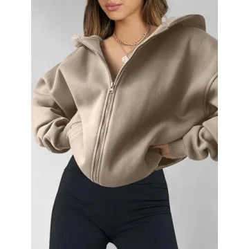 ANRABESS Women's Cozy Zip Up Hoodie for Fall 2024