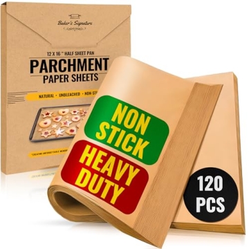 Baker's Signature Parchment Paper Sheets 12x16 for Perfect Baking