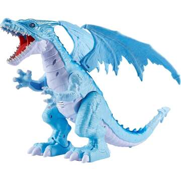 Robo Alive Dragon Blue - Fun Fire-Breathing Toy