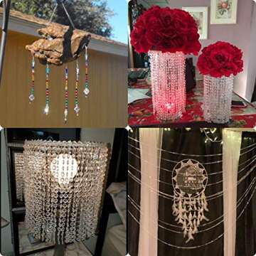 Yopay 3000 Pieces Bicone Crystal Beads, DIY 4MM Bulk Faceted Crystal Glass Briolette Beads for Making Jewelry, Beading Projects, Bracelets, Necklaces, Earrings, Clear