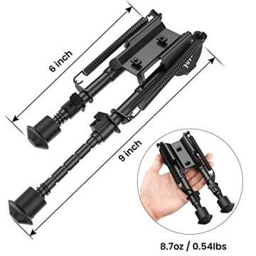 Feyachi B13 M Lock Bipod 6-9 Inch Lightweight Rilfe Bipod Directly Attach to M Lock System for Hunting and Shooting