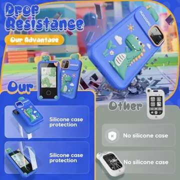 Luyiilo Kids Smartphone Toy with Learning Games and Dual Camera