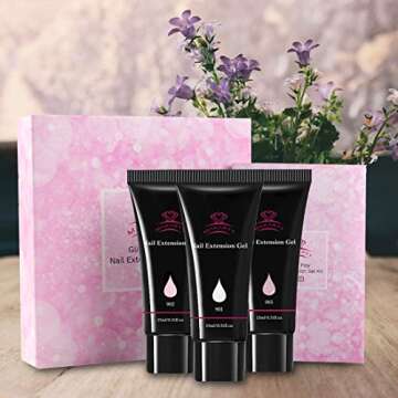 Makartt Poly Nail Gel Mermaid Glitter Builder Nail Gel Hard Gel for Nails Valentines Beauty Gift Sets Gel Nail Builder Trendy Nail Art Design Salon Nail Easy DIY at Home