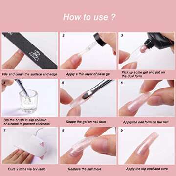 Makartt Poly Nail Gel Mermaid Glitter Builder Nail Gel Hard Gel for Nails Valentines Beauty Gift Sets Gel Nail Builder Trendy Nail Art Design Salon Nail Easy DIY at Home