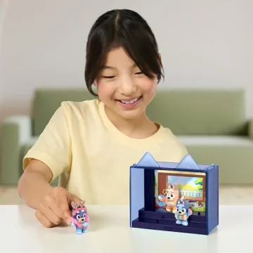 Bluey Fuzzies Episode Pack – Magic Xylophone with 3 Flocked Figures, Display Case & Collector's Gu...
