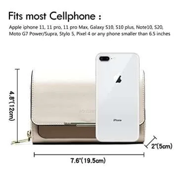 Roulens Small Crossbody Bag for Women,Cell Phone Purse Women's Shoulder Handbags Wallet Purse with Credit Card Slots