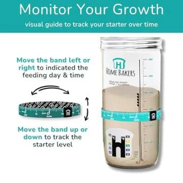 Ameeze Premium Sourdough Starter Kit - 24oz Glass Jar