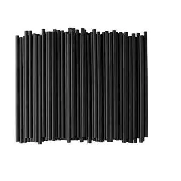GDMINLO 100 Pack Paper Straws Black Eco-Friendly Drinking Biodegradable for Party Supplies, Bridal/Baby Shower, Birthday, Mixed Drinks, Weddings, Restaurant, Food Service