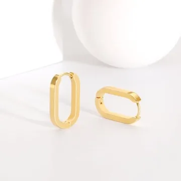 Follome Stylish Gold Paperclip Earrings for Women