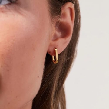 Follome Stylish Gold Paperclip Earrings for Women