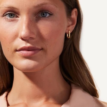 Follome Stylish Gold Paperclip Earrings for Women