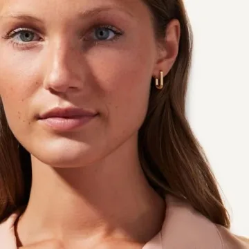 Follome Stylish Gold Paperclip Earrings for Women