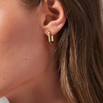 Follome Stylish Gold Paperclip Earrings for Women
