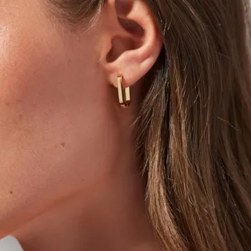 Follome Stylish Gold Paperclip Earrings for Women