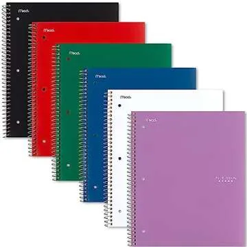 Five Star Spiral Notebook + Study App, 5 Subject, College Ruled, Ink Bleed Resistant, 200 Sheets, Wa...