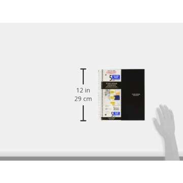 Five Star Spiral Notebook with Study App for Organized Note-Taking