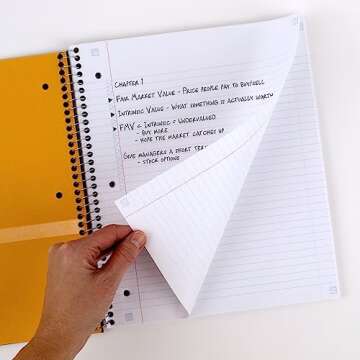 Five Star Spiral Notebook with Study App for Organized Note-Taking