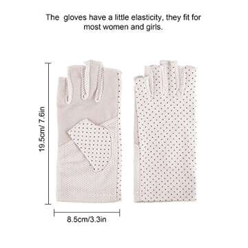 Maxdot Sun Gloves for Women uv Protection Fingerless Non Slip Driving Gloves for Summer Outdoor(1 Pa...