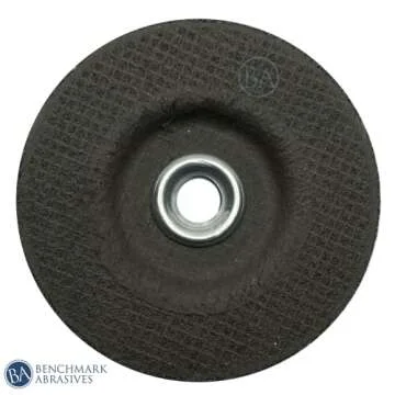 Benchmark Abrasives Grinder Cut Off Wheels 4 1/2 Inch Aluminum Oxide Depressed Center Type 27, 5/8"-...