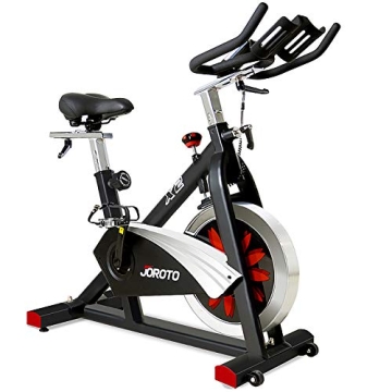 JOROTO Belt Drive Indoor Cycling Bike with Magnetic Resistance Exercise Bikes Stationary (300 Lbs We...