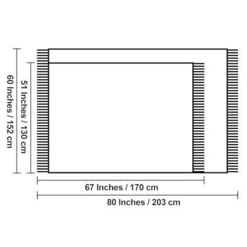 NTBAY Acrylic Knitted Throw Blanket, Lightweight and Soft Cozy Decorative Woven Blanket with Tassels for Travel, Couch, Bed, Sofa, 51x67 Inches, Mustard Yellow Striped