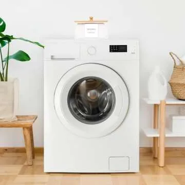 ZUHSAN Dryer Sheet Holder with 10 bonus random Labels, Acrylic made tissue box holder, Acrylic Container Storage Box for Laundry Room Organization, Holds Sheets, Balls, Clothes Pins, Laundry Pods