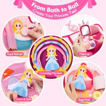 hahaland Toys Ages 3-5 Girls - Busy Board Princess Toys 3 Year Old Girls - Toddlers Quiet Busy Book Pretend Play - Montessori Toys 3-4 Year Old Girl Birthday Gifts