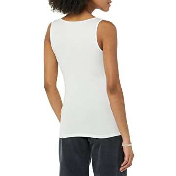 Amazon Women's Slim Fit Square Neck Tank Top Pack of 2