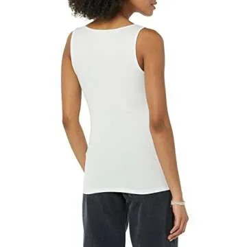 Amazon Women's Slim Fit Square Neck Tank Top Pack of 2