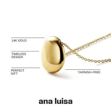 Ana Luisa Gold Pebble Pendant Necklace | Elegant & Sustainable Jewelry