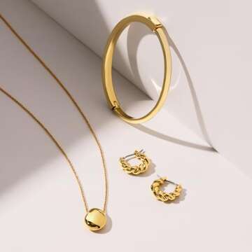 Ana Luisa Gold Pebble Pendant Necklace | Elegant & Sustainable Jewelry