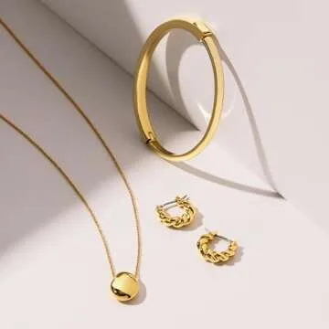 Ana Luisa Gold Pebble Pendant Necklace | Elegant & Sustainable Jewelry