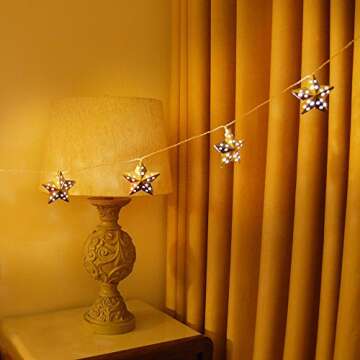 ACRAFT Twinkle Star String Lights Plug in Fairy Lights for Bedroom with End-to-end Connector Ambient...
