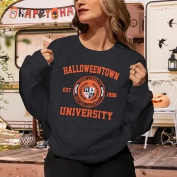 UNIQUEONE Halloween Sweatshirt for Women Oversized Cool Design